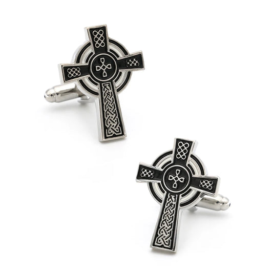 Celtic Cross Cufflinks - Copper