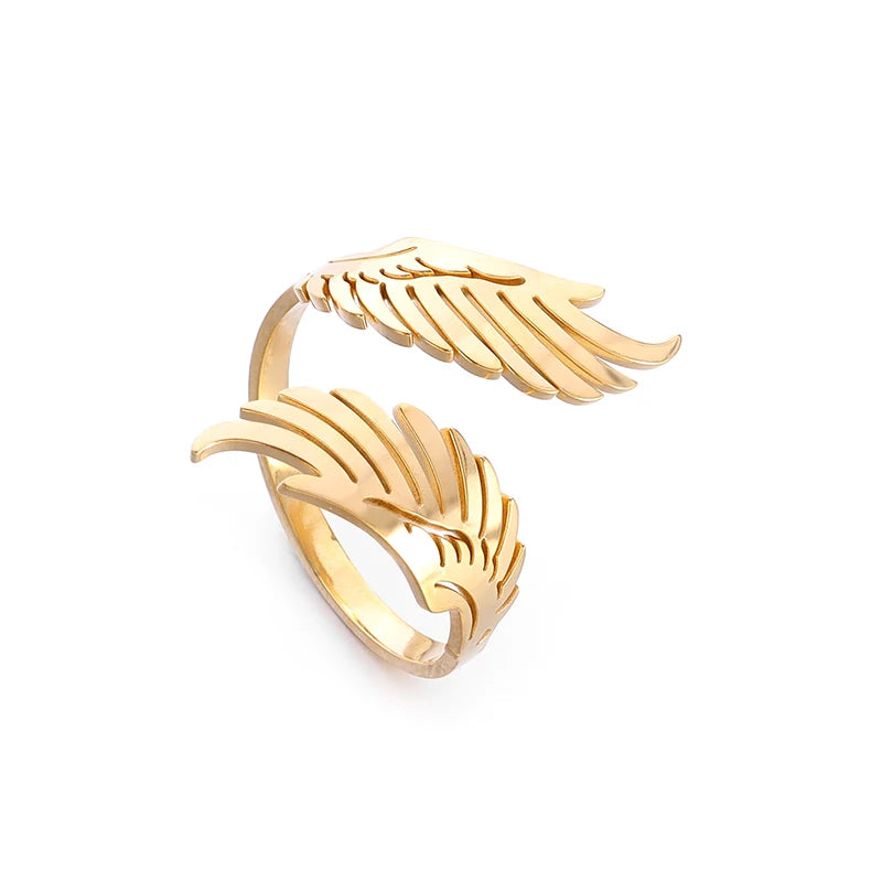 Angel Feather Wing Ring - Stainless Steel