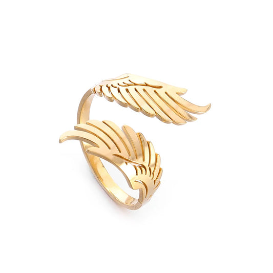 Angel Feather Wing Ring - Stainless Steel