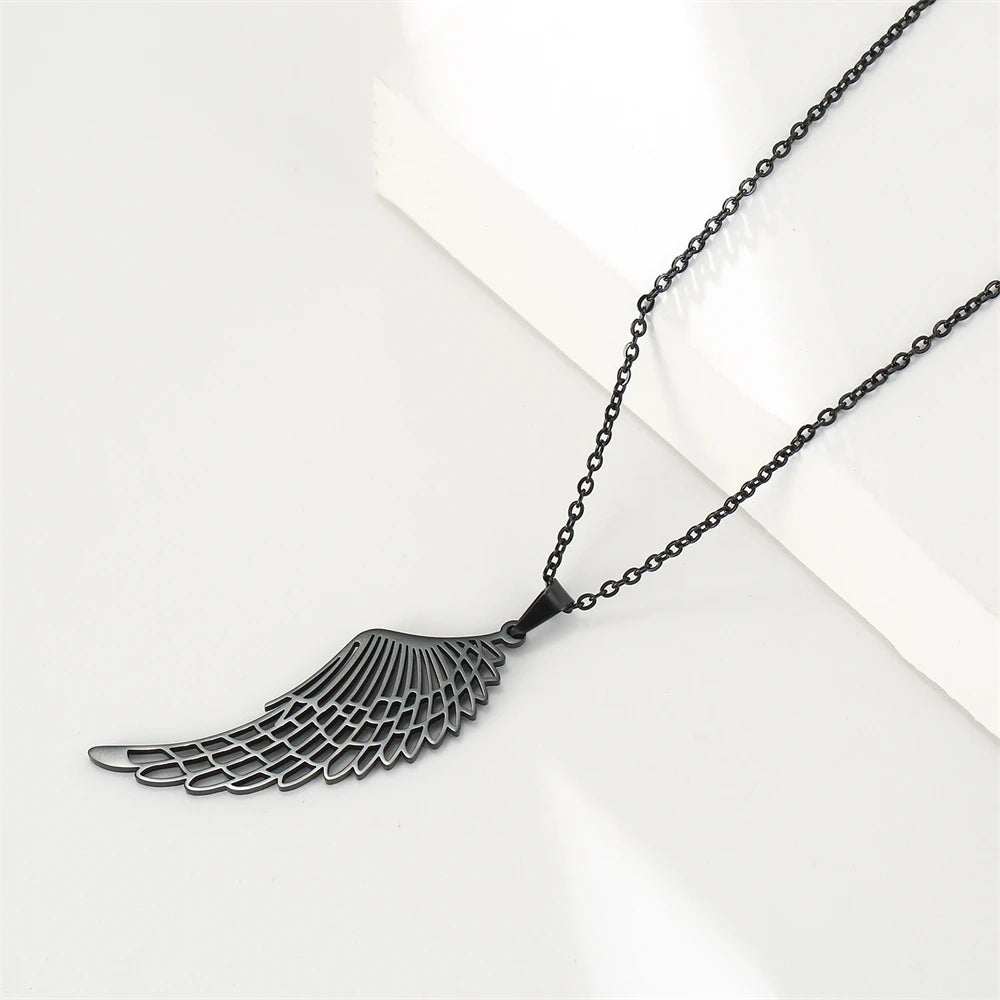 Hollow Wing of Angel Pendant - Stainless Steel