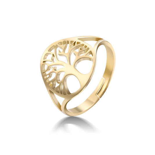 Hollow Tree of Life Ring - Stainless Steel