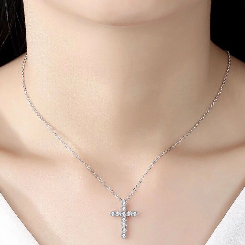 Celestial Cross Women's Pendant - Sterling Silver