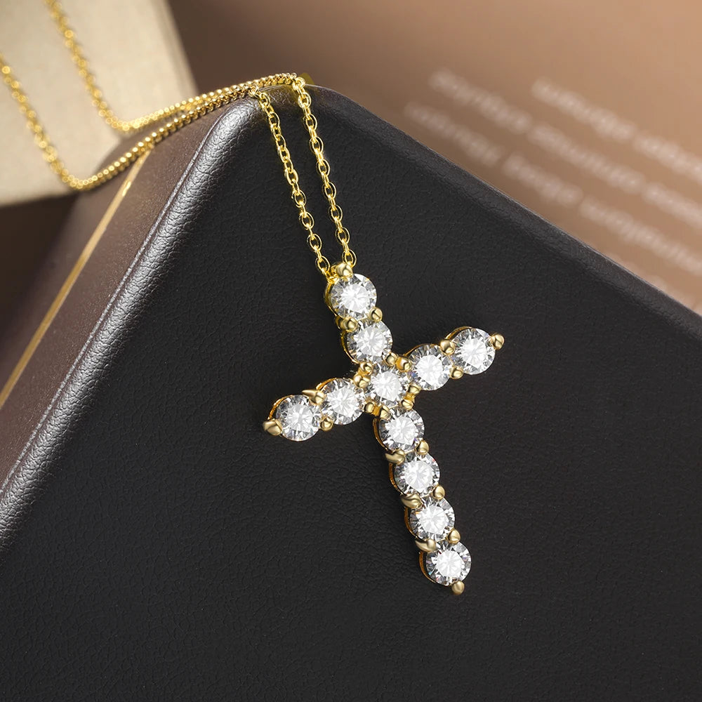 Celestial Cross Women's Pendant - Sterling Silver