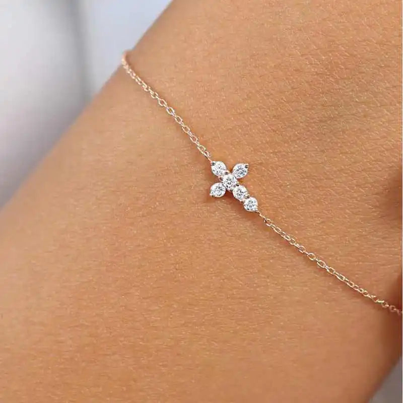 Modest Moissanite Bracelet - Sterling Silver