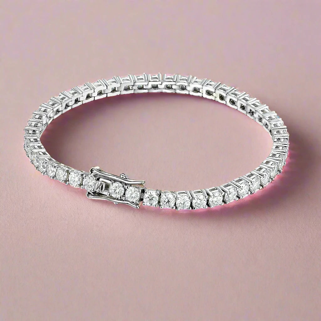 Moissanite Tennis Bracelet - Sterling Silver